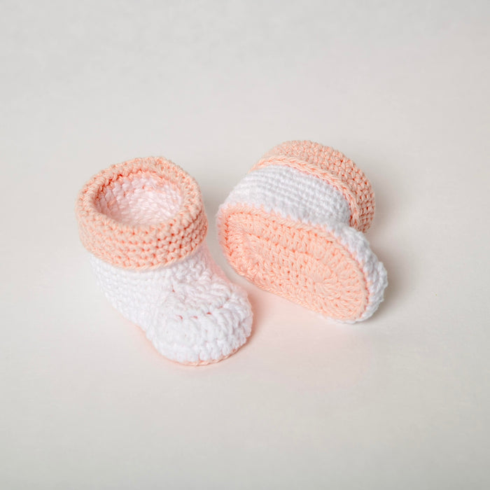 Blossem babyslofjes wit met roze rand