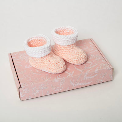 Blush Babyslofjes roze met wit rand