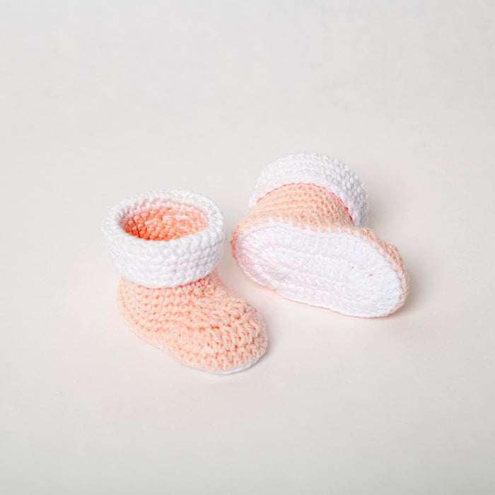 Blush Babyslofjes roze met wit rand