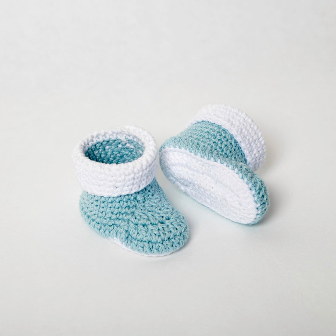 Ocean babyslofjes blauw met witte rand